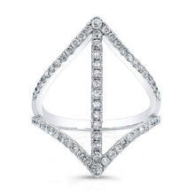 18KT White Gold Diamond Spear Ring