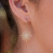 14KT Rose Gold Diamond Aurora Sun Earrings