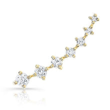 14KT Yellow Gold Large Diamond Organic Ear Cuff