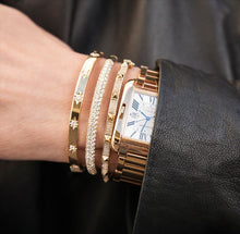14KT Rose Gold Diamond Starburst Bangle Bracelet