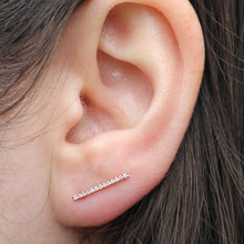 14KT Rose Gold Diamond Bar Ear Cuff