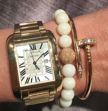 Buffalo Bone Stretch Bracelet with Laser Cut Ball