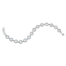 14KT White Gold Rainbow Moonstone Bracelet