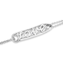 14KT White Gold Diamond Secret Love Bracelet