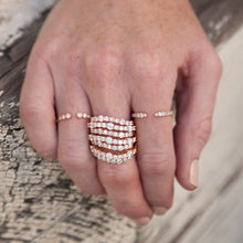 14KT Yellow Gold Diamond Pierce Ring