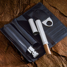 Churchill Cigar Tube + Cognac Flask Set