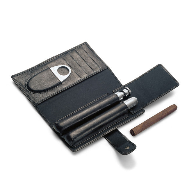 Churchill Cigar Tube + Cognac Flask Set