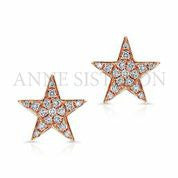 14KT Rose Gold Diamond Perfect Star Earring