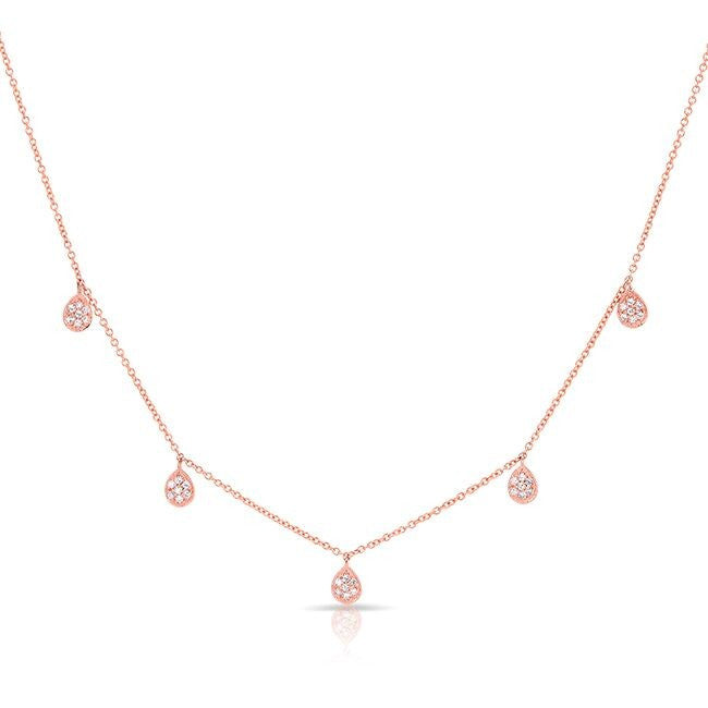 14KT Rose Gold Diamond Sparkle Necklace