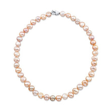Small Pink Pearl Choker Necklace with Heart Clasp
