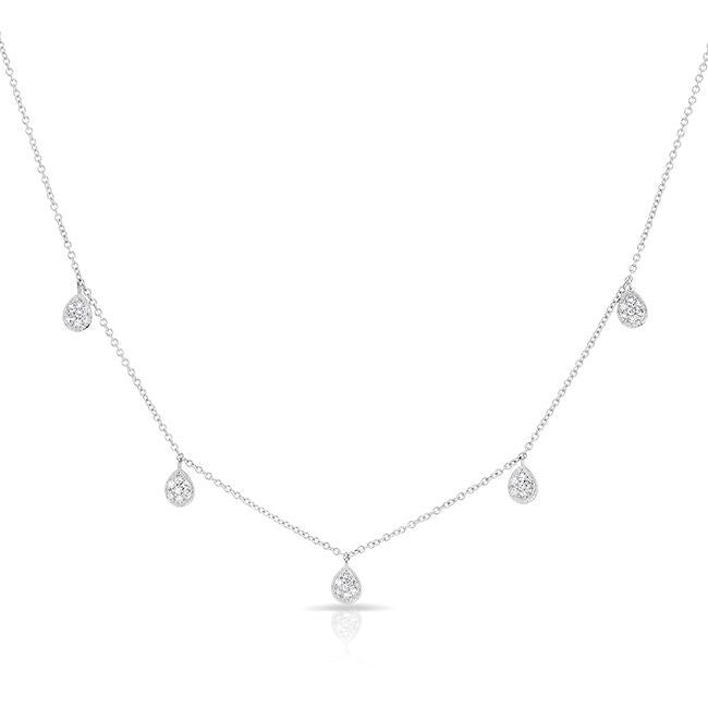 14KT White Gold Diamond Sparkle Necklace