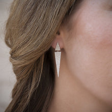 14KT Rose Gold Diamond Double Triangle Earrings