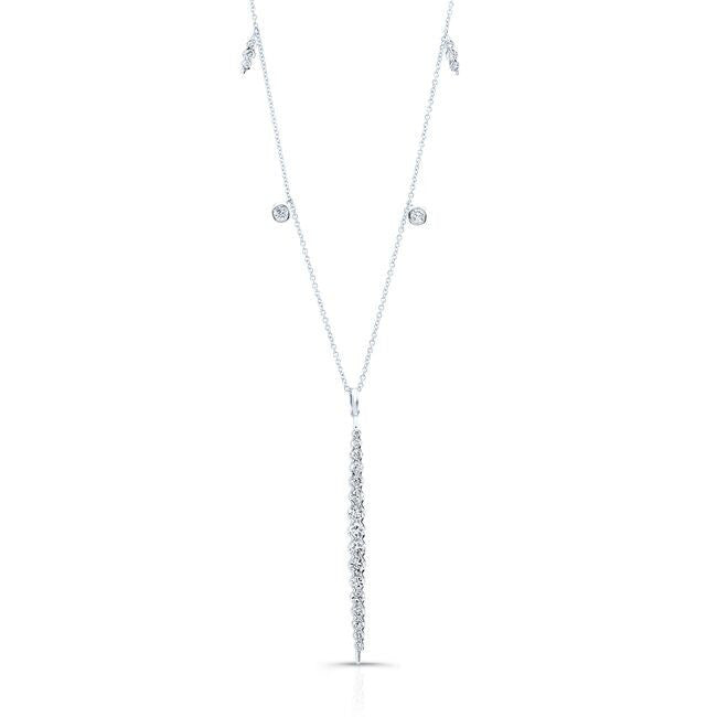 14KT White Gold Diamond Luxe Beam Necklace