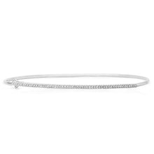 14KT White Gold Diamond Bar Latch Bracelet