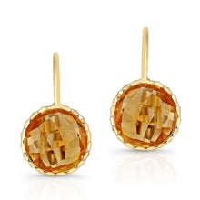 14KT Yellow Gold Citrine Earrings