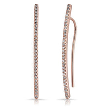 14KT Rose Gold Diamond Mini Wishbone Earrings