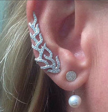 14KT White Gold Diamond Pearl Erica Floating Earrings