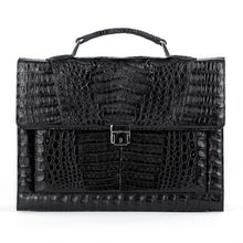 Crocodile Briefcase - Black Matte