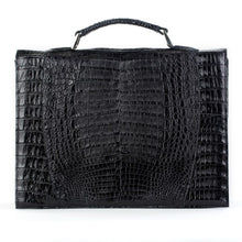 Crocodile Briefcase - Black Matte