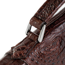 Crocodile Briefcase - Brown Matte