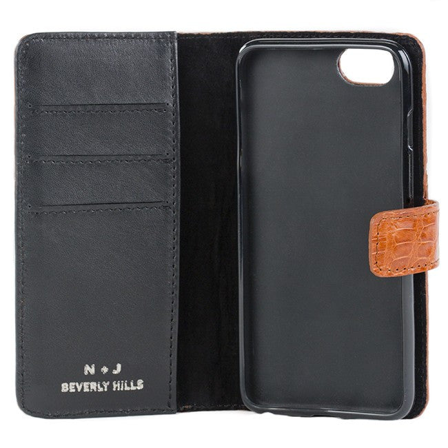 Crocodile iPhone 6+ Case - Cognac