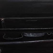 Crocodile Briefcase - Black Matte