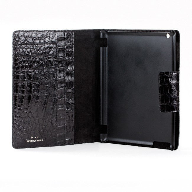Crocodile iPad Case - Black