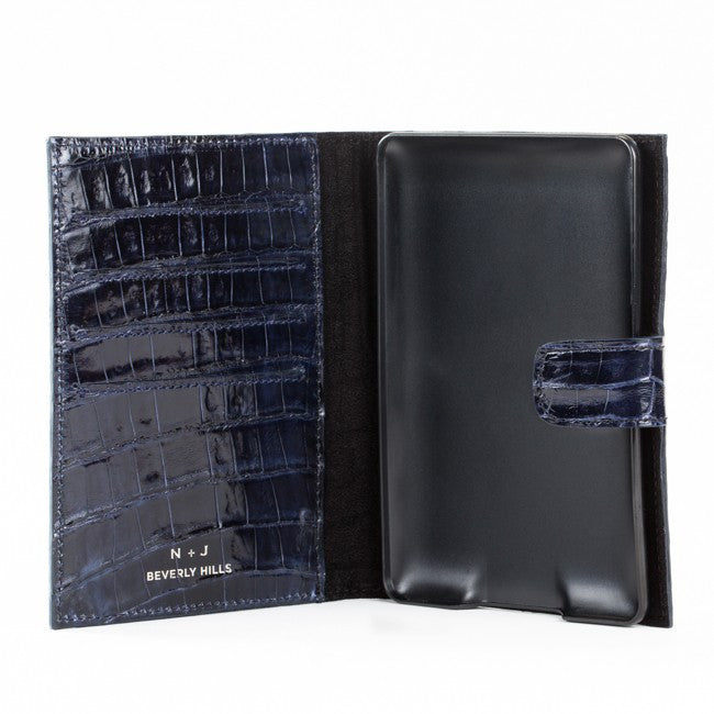 Crocodile Kindle Case - Navy Blue