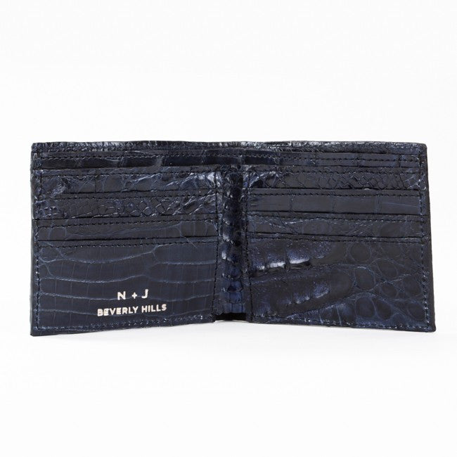 Crocodile Wallet - Navy Blue