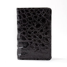 Crocodile Card Holder - Black