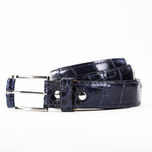 Crocodile Belt - Navy Blue