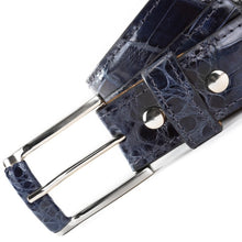 Crocodile Belt - Navy Blue