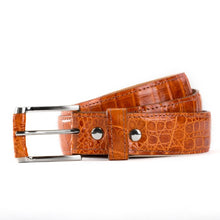 Crocodile Belt - Cognac