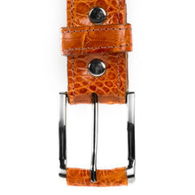 Crocodile Belt - Cognac