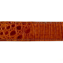 Crocodile Belt - Cognac
