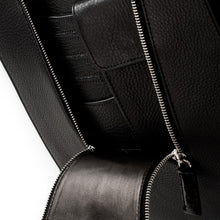 Crocodile & Leather Messenger Bag/Backpack - Black Matte