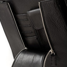 Crocodile & Leather Messenger Bag/Backpack - Black Glazed
