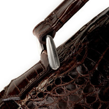Crocodile Briefcase - Brown Glazed