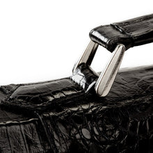 Crocodile Briefcase - Black Glazed