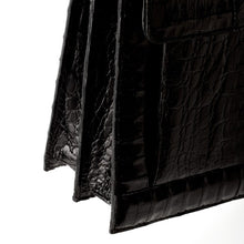 Crocodile Briefcase - Black Glazed