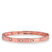 14KT Rose Gold Diamond Starburst Bangle Bracelet