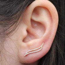 14KT Rose Gold Diamond Flame Ear Cuff
