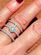 18KT White Gold Diamond Fleur Ring
