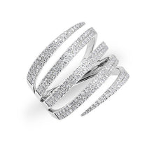 14KT White Gold Diamond 5 Wrap Ring