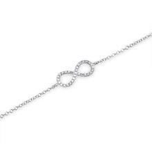 14KT White Gold Diamond Small Infinity Bracelet