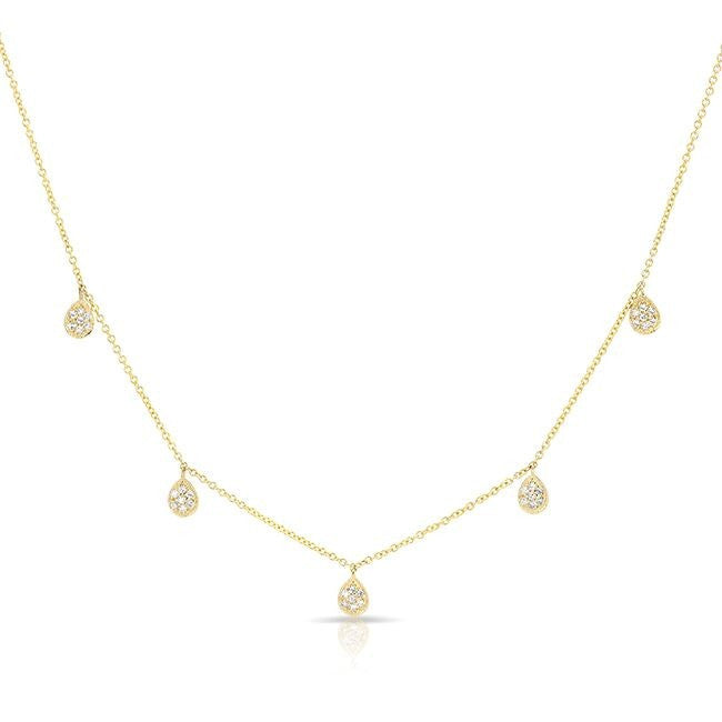 14KT Yellow Gold Diamond Sparkle Necklace