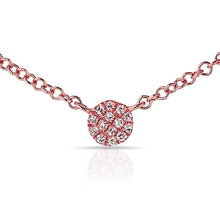 14KT Rose Gold 5 Mini Diamond Disc Necklace