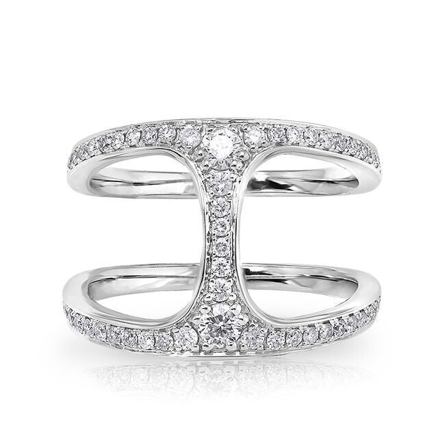 14KT White Gold Diamond Gleam Diamond Ring