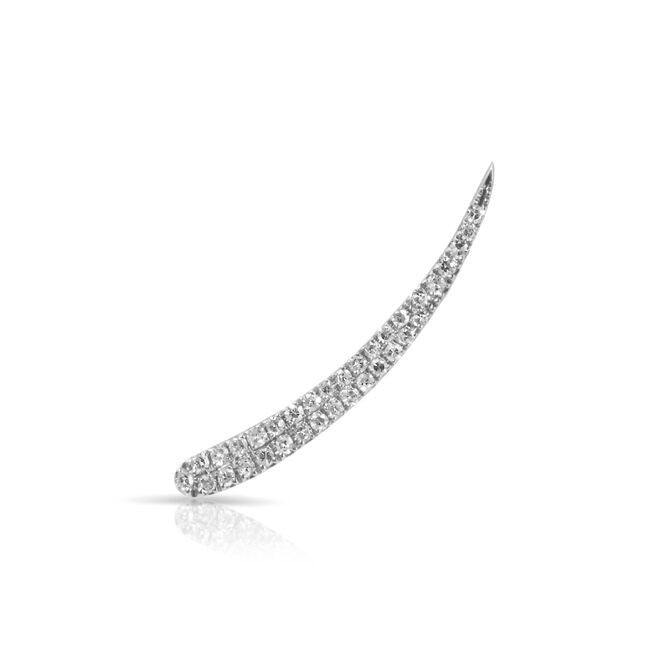 14KT White Gold Diamond Karma Ear Cuff