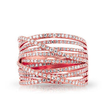14KT Rose Gold Diamond Wire Ring